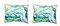 Pair of Betsy Drake Green Shark No Cord Pillows 16 Inch X 20 Inch